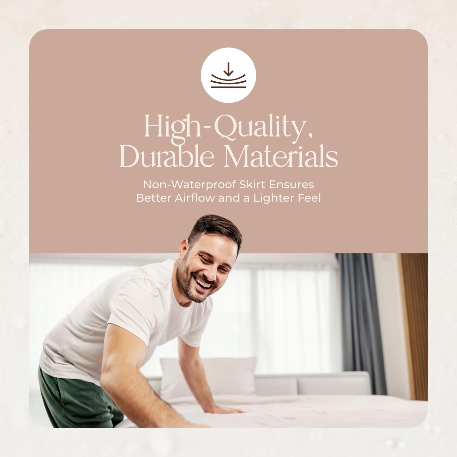 Organic Waterproof Mattress Protector Twin Size – 100% Twin, White