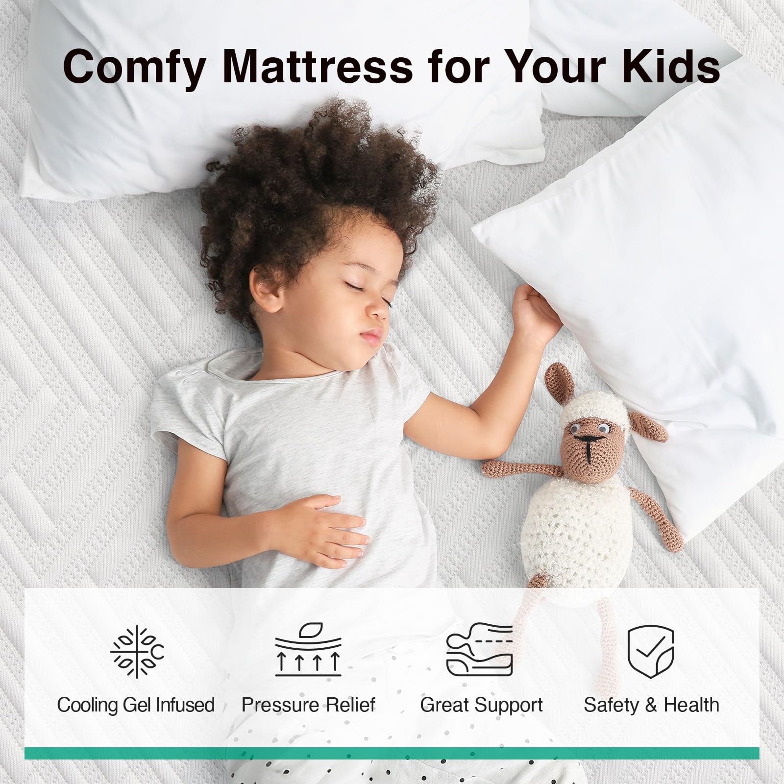 Full Mattress, 6-Inch Gel Memory Foam Mattress for Cool Night & Pressure Relief,