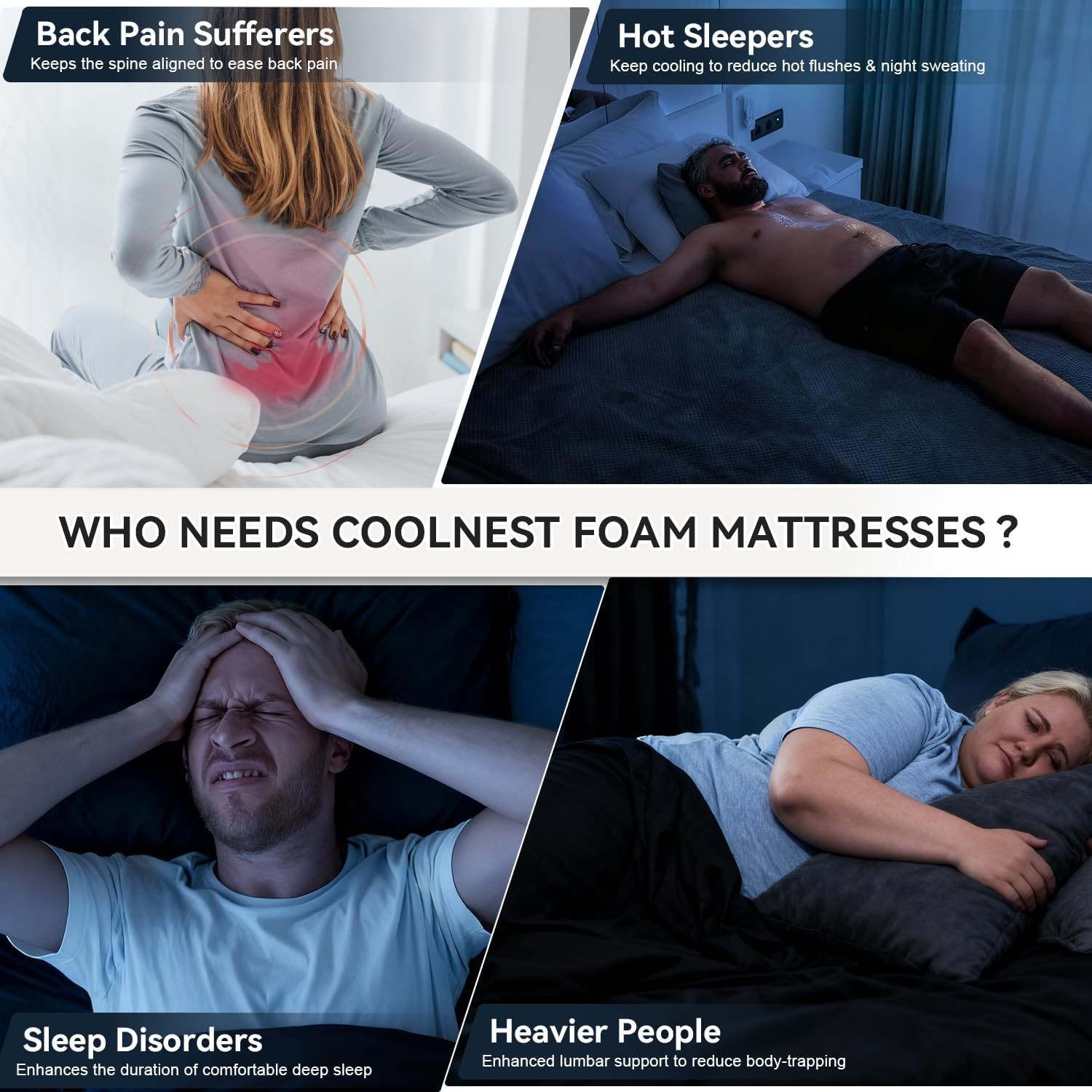 Twin Mattress 10 Inch Memory Foam Hybrid Breathable Cooling Gel Support