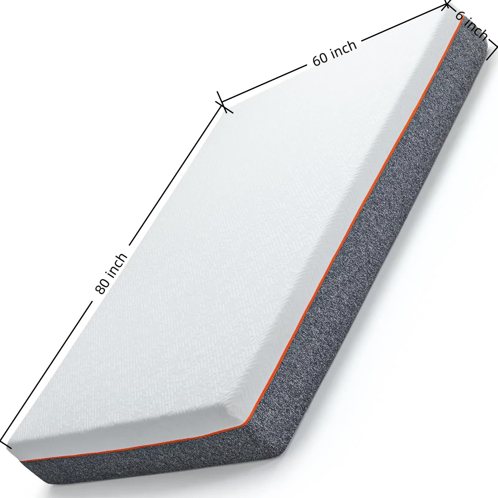 6 Inch Queen Size Mattress, Cooling Gel Memory Foam, Fiberglass Free Breathab…