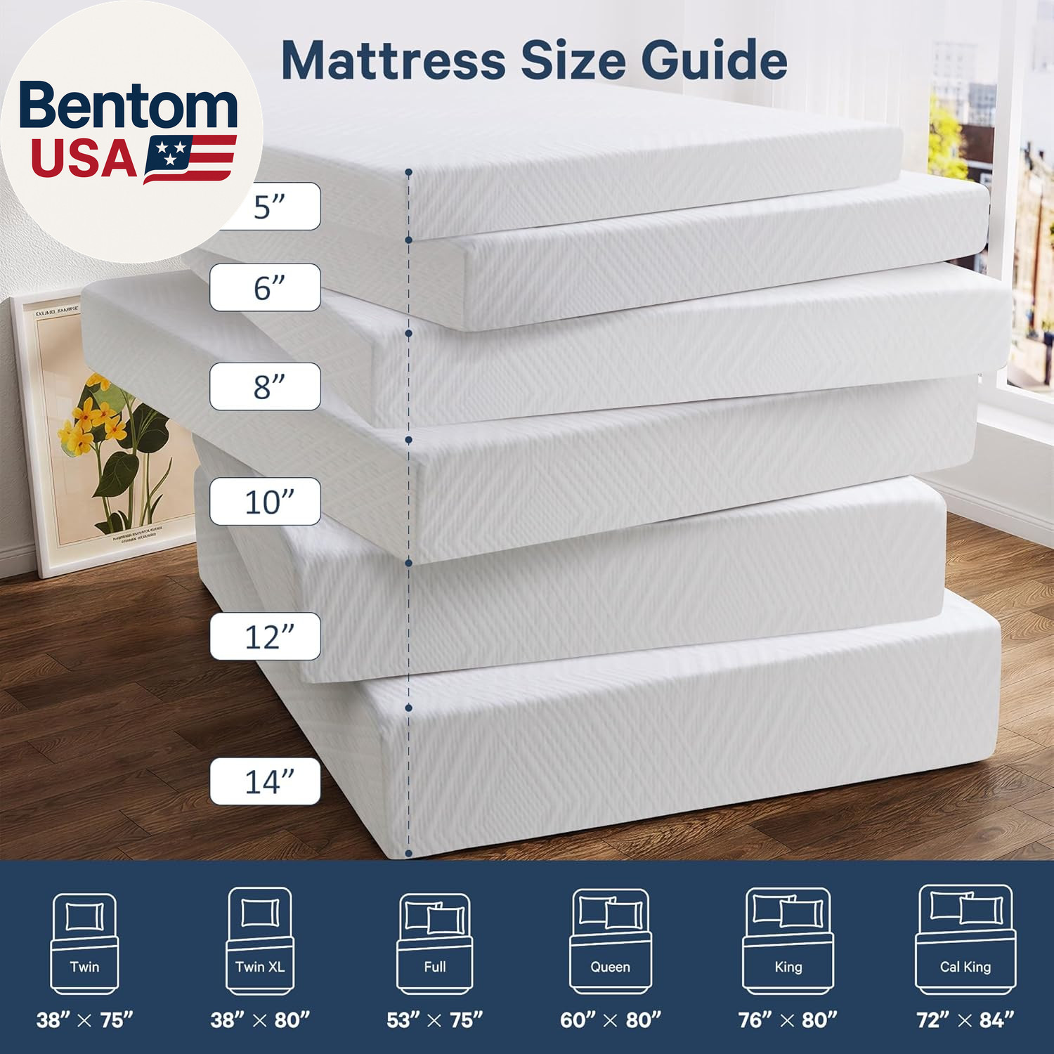 6 Inch Twin Mattress for Kids, Memory Foam Mattress in a Box with Cooling Gel, M