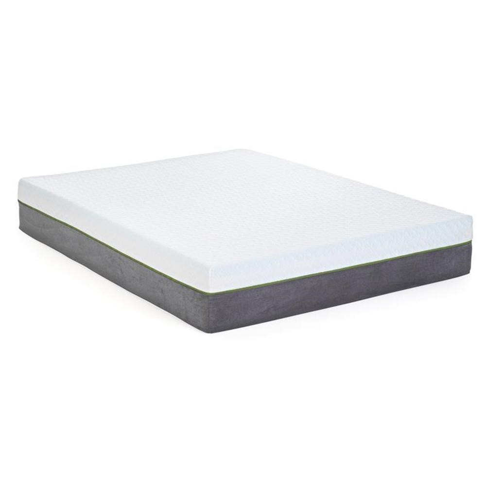 Pemberly Row 12″ Copper Queen Premium Memory Foam Mattress in White
