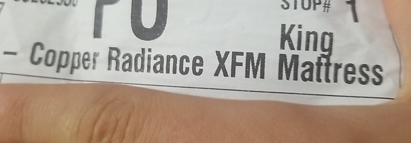 King Size Copper Radiance XFM Came In Plastic Wrap-Black With Gold Patterns