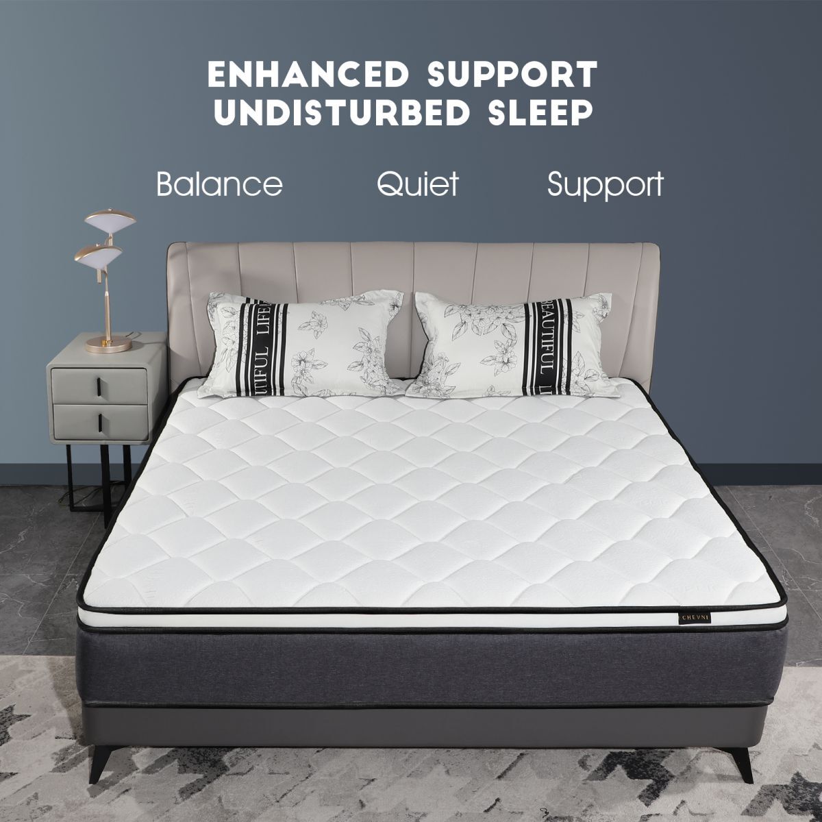 10/12 Inch Gel Memory Foam Mattress Twin Full Queen King Size Medium Firm Spring