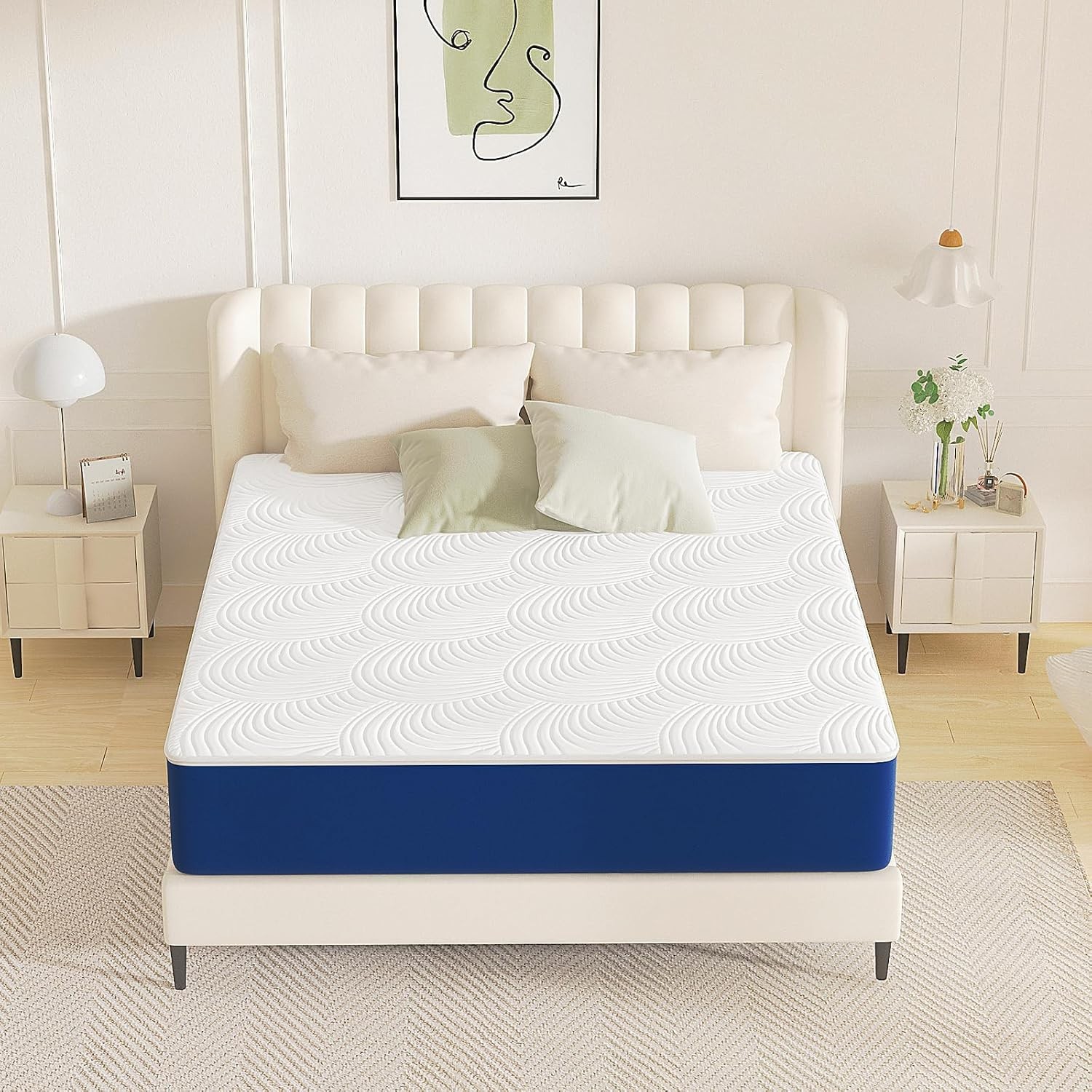 Queen Mattress 12 Inch Cooling Gel Memory Foam Mattress Queen Size for Pressure