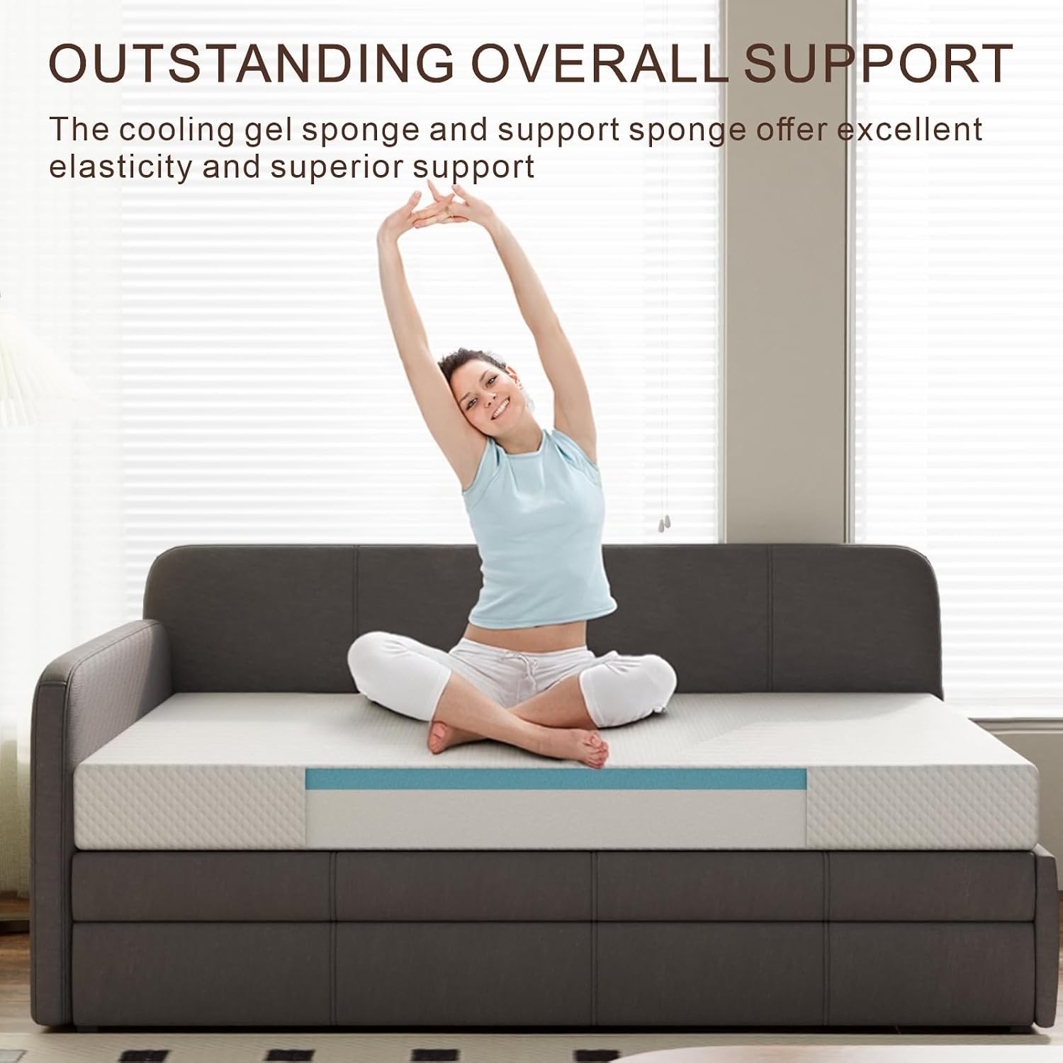 Twin Mattress for Kids Adults 5 Inch Medium Firm Cooling Gel Memory Foam