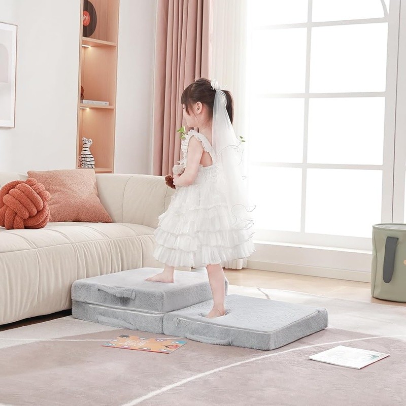 Children’s Folding Sofa Bed Portable Trifold Mattress Kids Easy Storage New