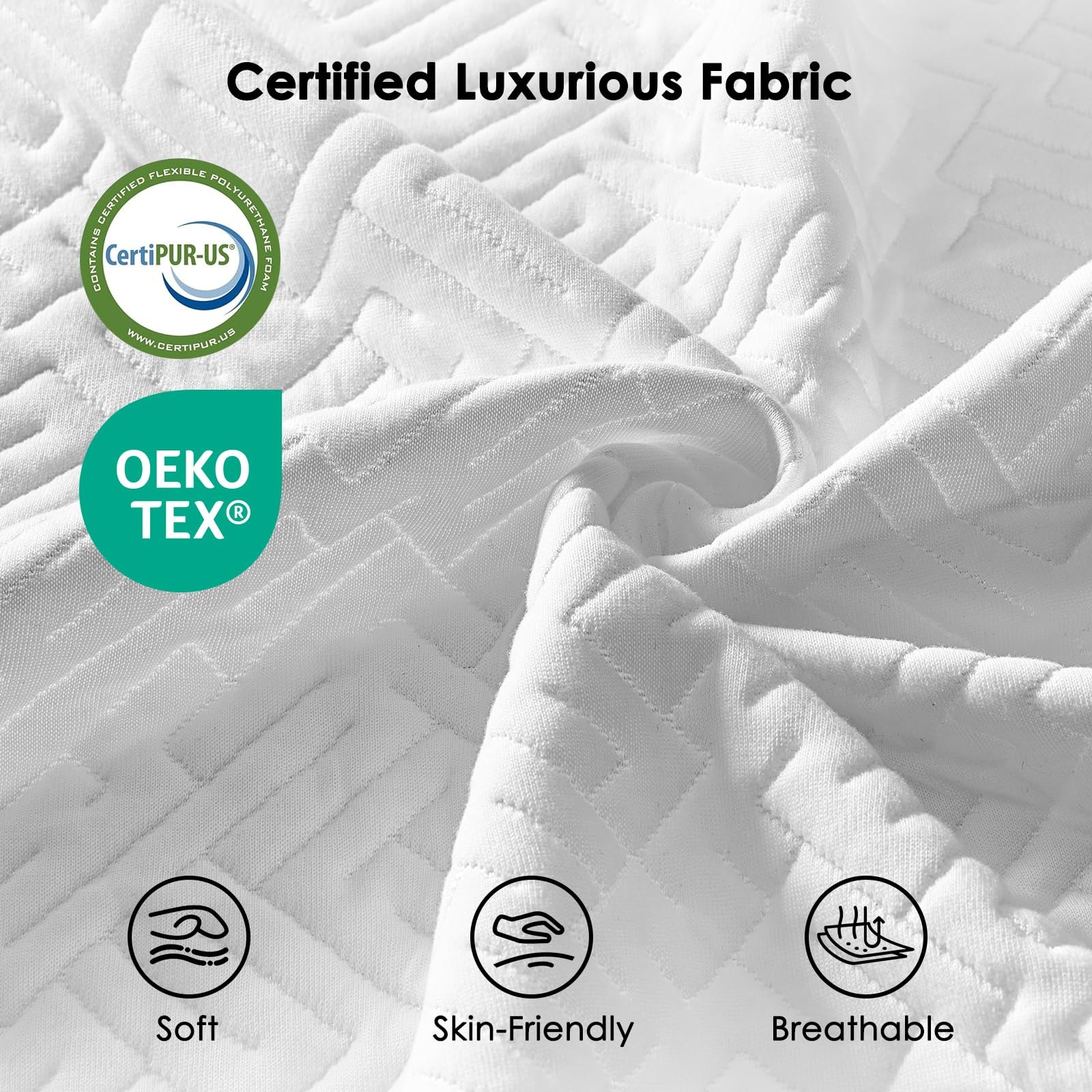 6 Inch Queen Size Mattress, Cooling Gel Memory Foam, Fiberglass Free Breathab…
