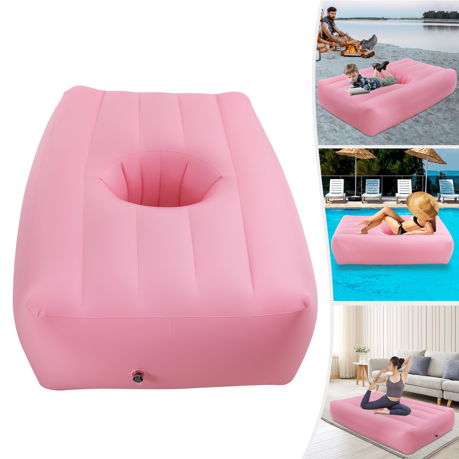 Foldable Inflatable Mattress w/ Reusable Electric Air Pump Post Surgery Recovery