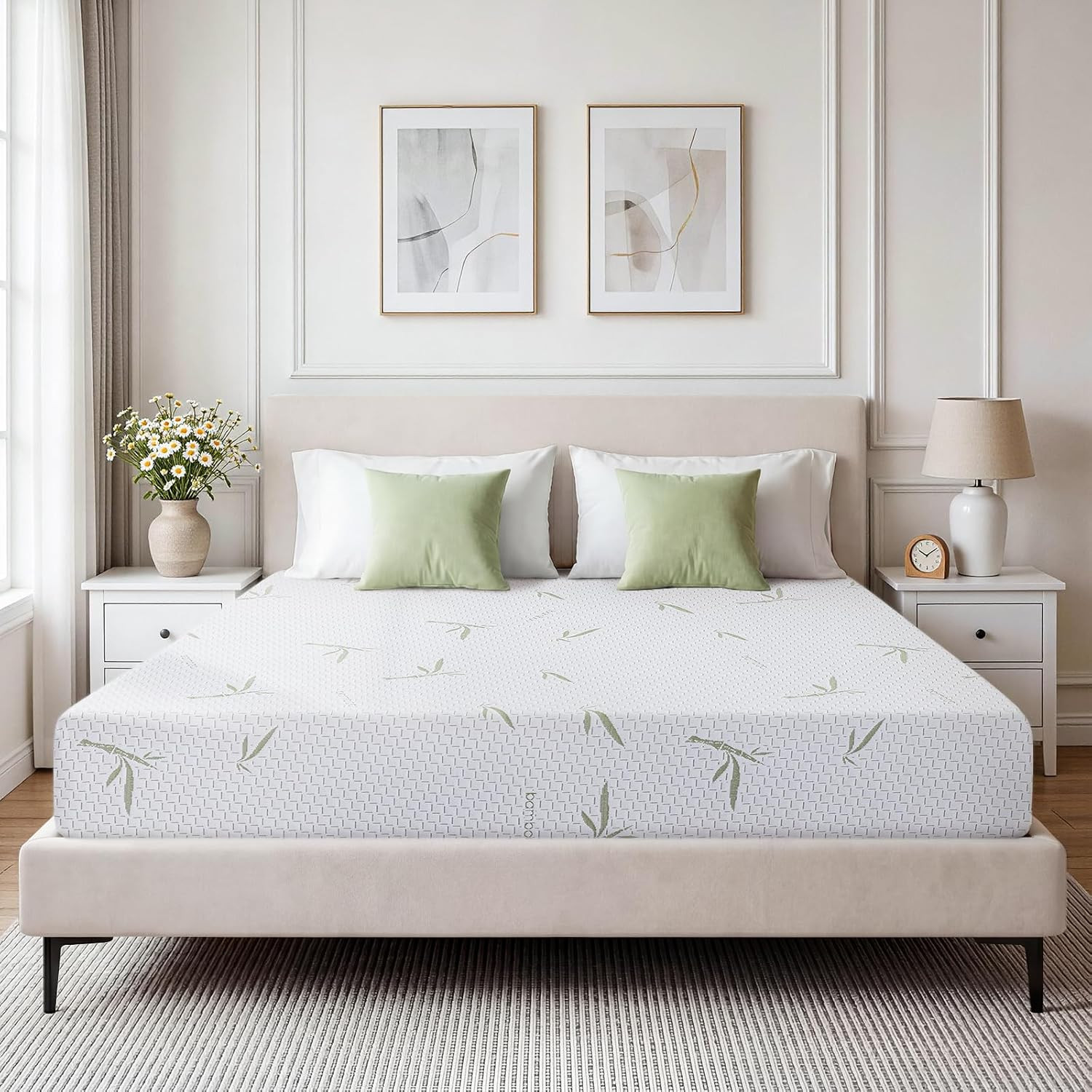 14″ Twin XL Green Tea Gel Memory Foam Mattress – Cooling & Pressure Relief