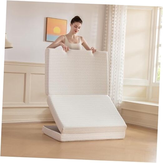 Folding Mattress Topper, 4 inch Single Tri-fold Memory Single 75″×25″ 4 Inch
