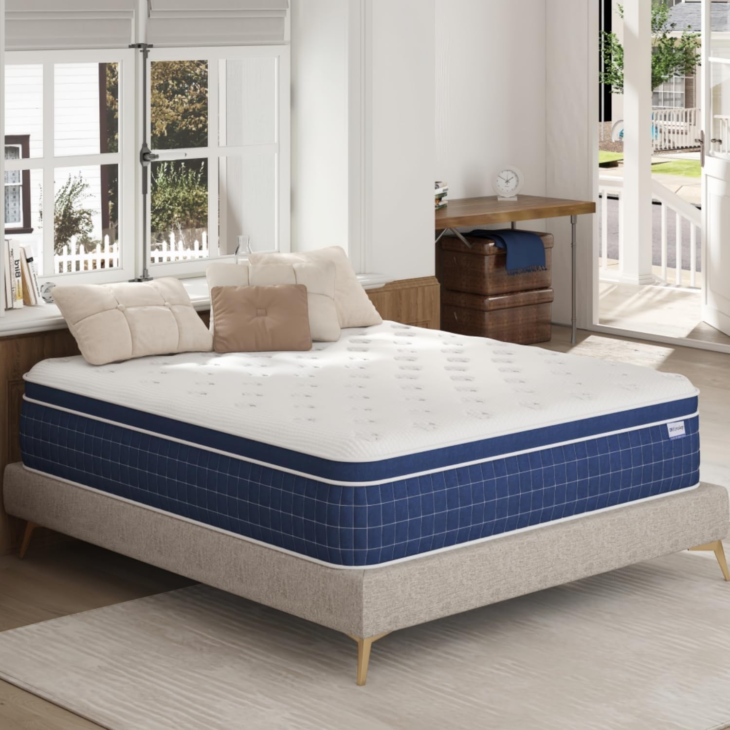 King Size Mattress [Upgraded] 14 Inch Medium Firm king Mattress in a Box, Hyb…