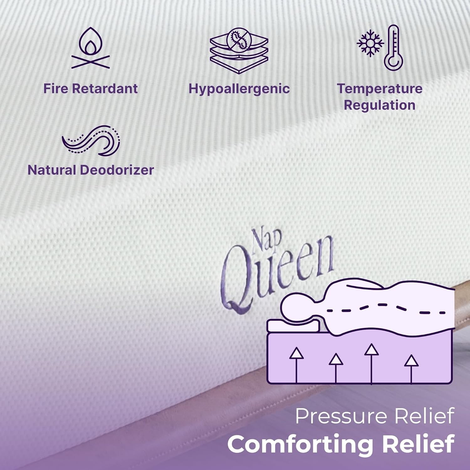 8-Inch Queen Size Bamboo Charcoal Memory Foam Mattress – Bed in a Box