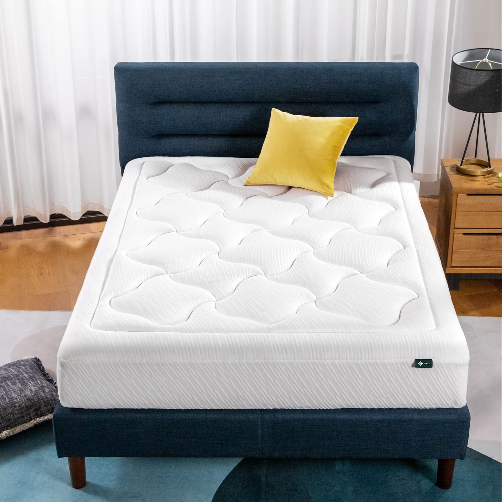 ZINUS 10 INCH CLOUD MEMORY FOAM MATTRESS KING FIBERGLASS PRESSURE AZ-CMM-1000W