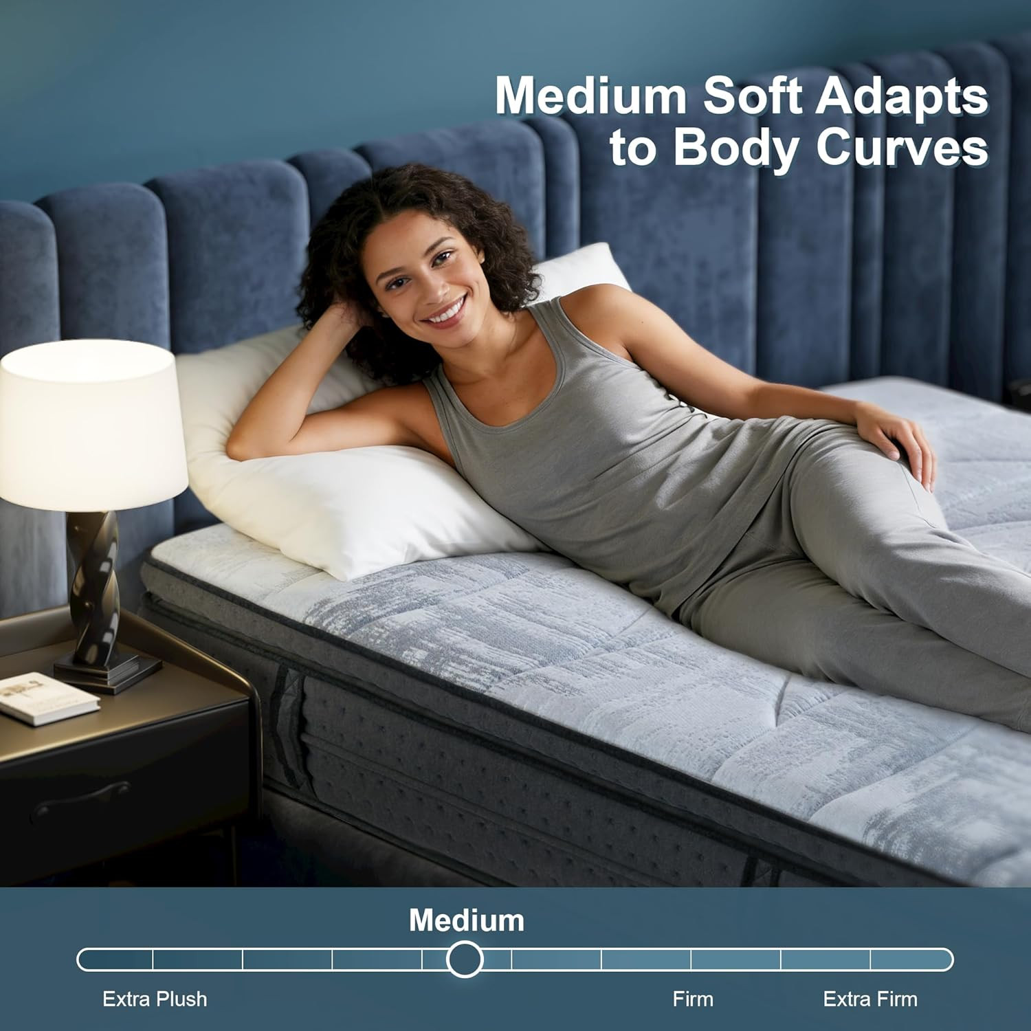 14″ Medium Plush Queen Memory Foam Hybrid Mattress with Strong Edge Support