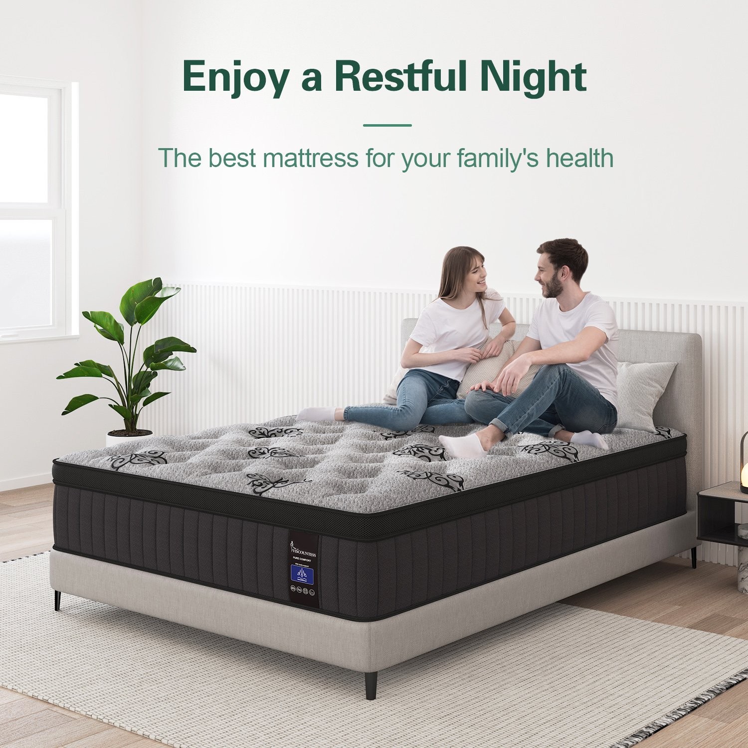 9″ 12″ 14″Gel Memory Foam Hybrid Spring Mattress Twin Full Queen King in A Box