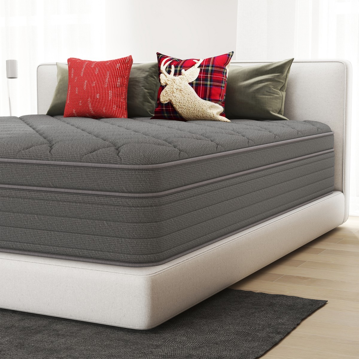 12″ 14″ Gel Memory Foam Mattress Hybrid Spring Twin Full Queen King Bed In A Box