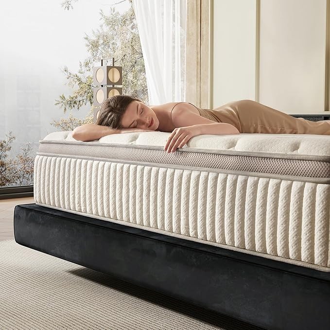 12″ Colchones QUEEN Size De Espuma 12 Pulgadas Memory Foam Bed Hybrid Mattress