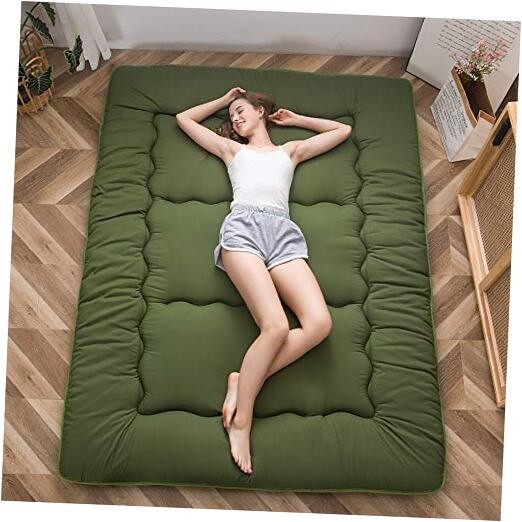 Futon Mattress Size Japanese Floor Mattress, Thicken Tatami Mat Twin Green