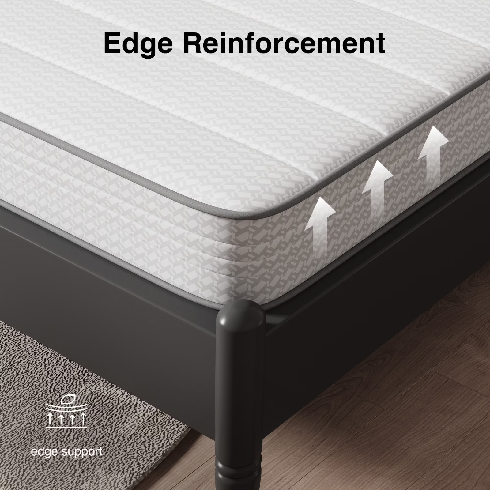 Avenco 8 Inch Twin Mattress CozyNest Medium Support Hybrid Innerspring Bed in Bo