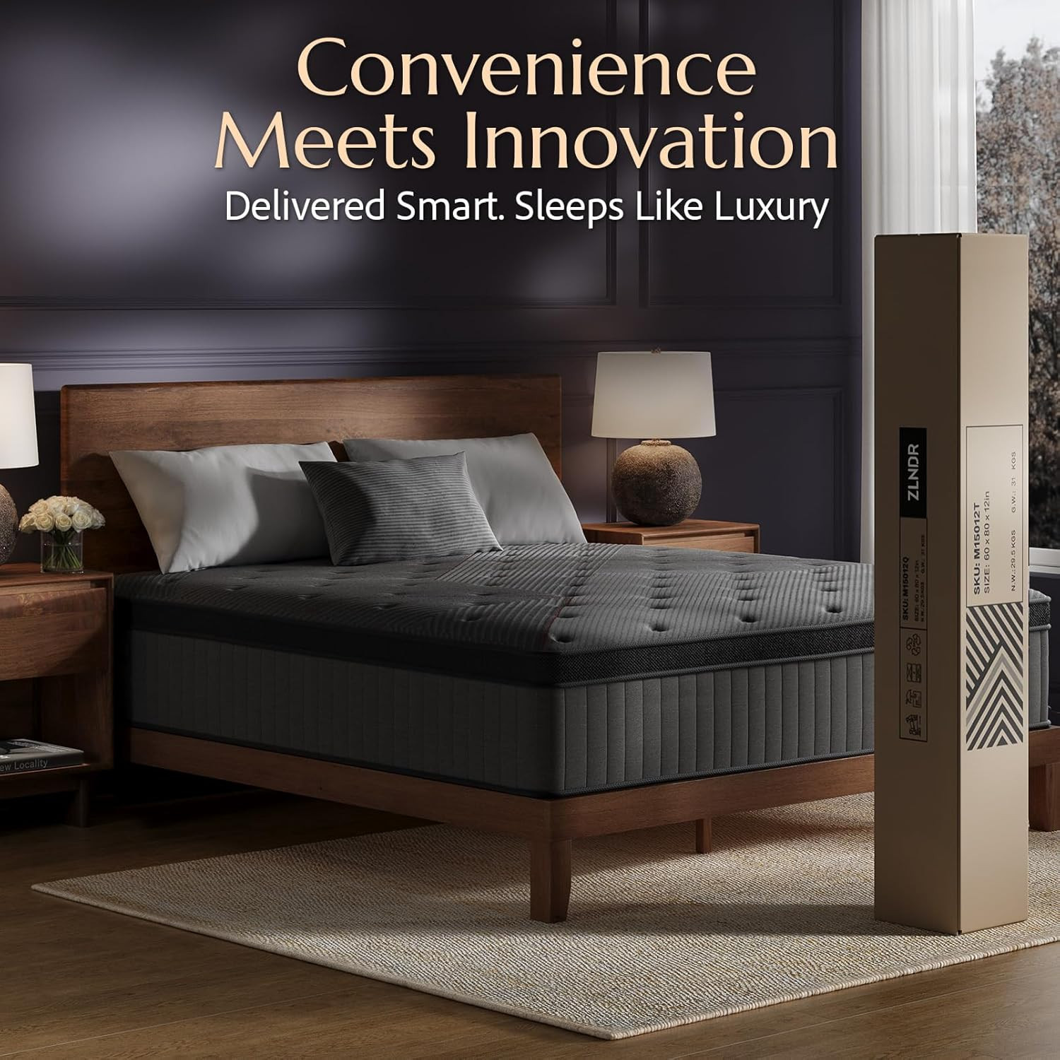 Aura Queen 10″ Dual Cooling Hybrid Mattress with Gel Foam & Breathable Cover