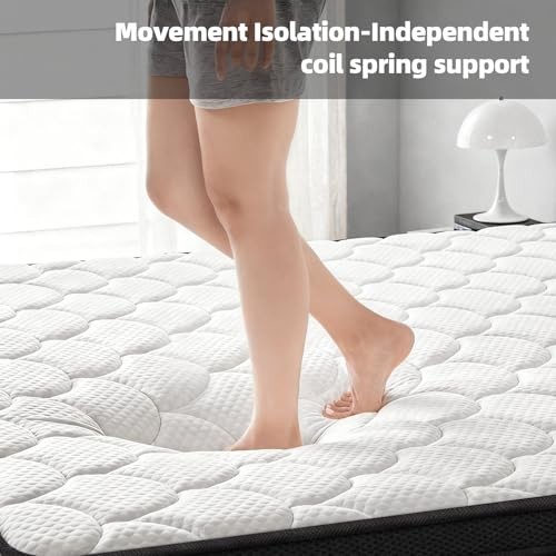 Twin Mattress 10 Inch Medium Firm Hybrid Mattress Twin Size Twin 10 INCH White
