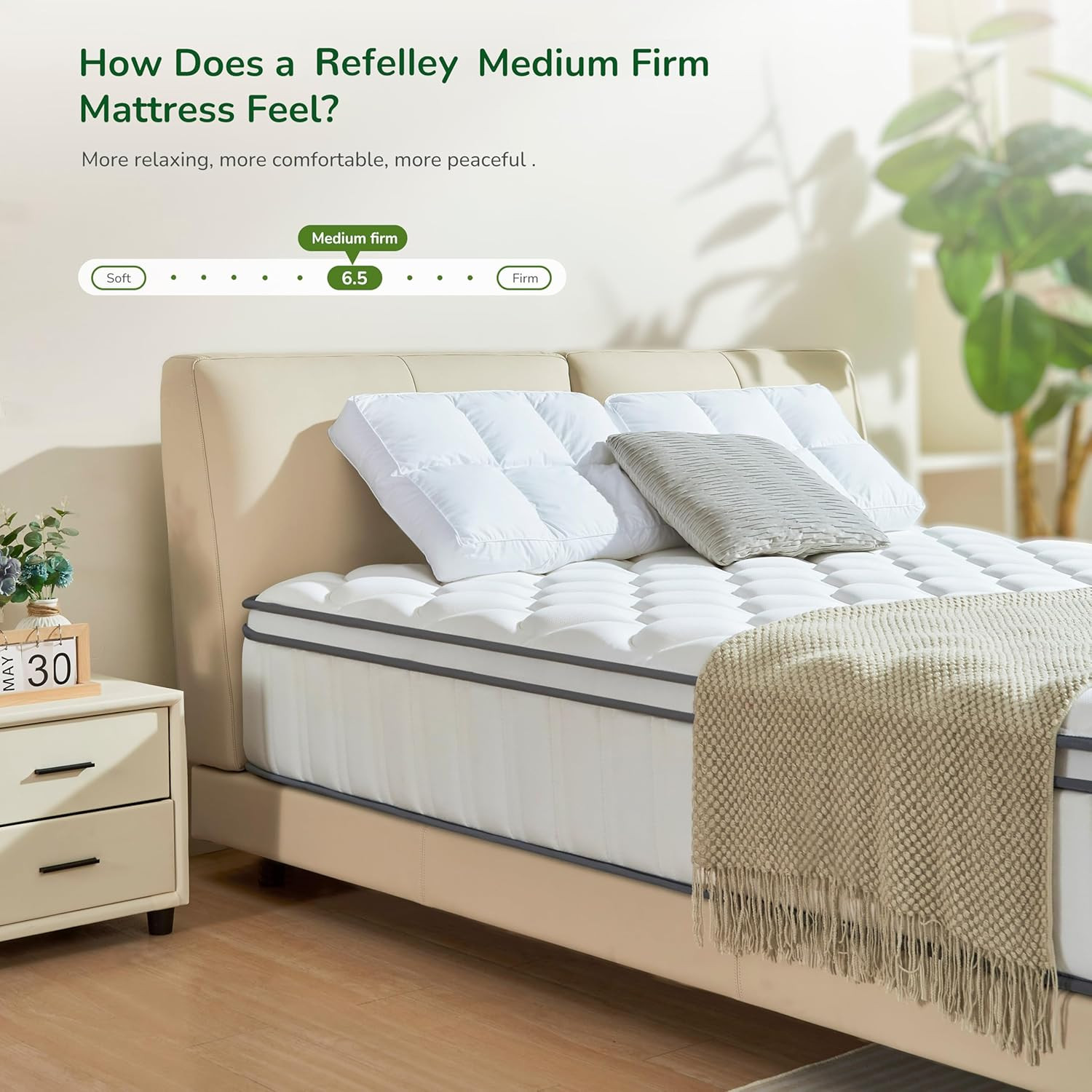 12″ Queen Memory Foam Hybrid Mattress with Pocket Springs & Pressure Relief