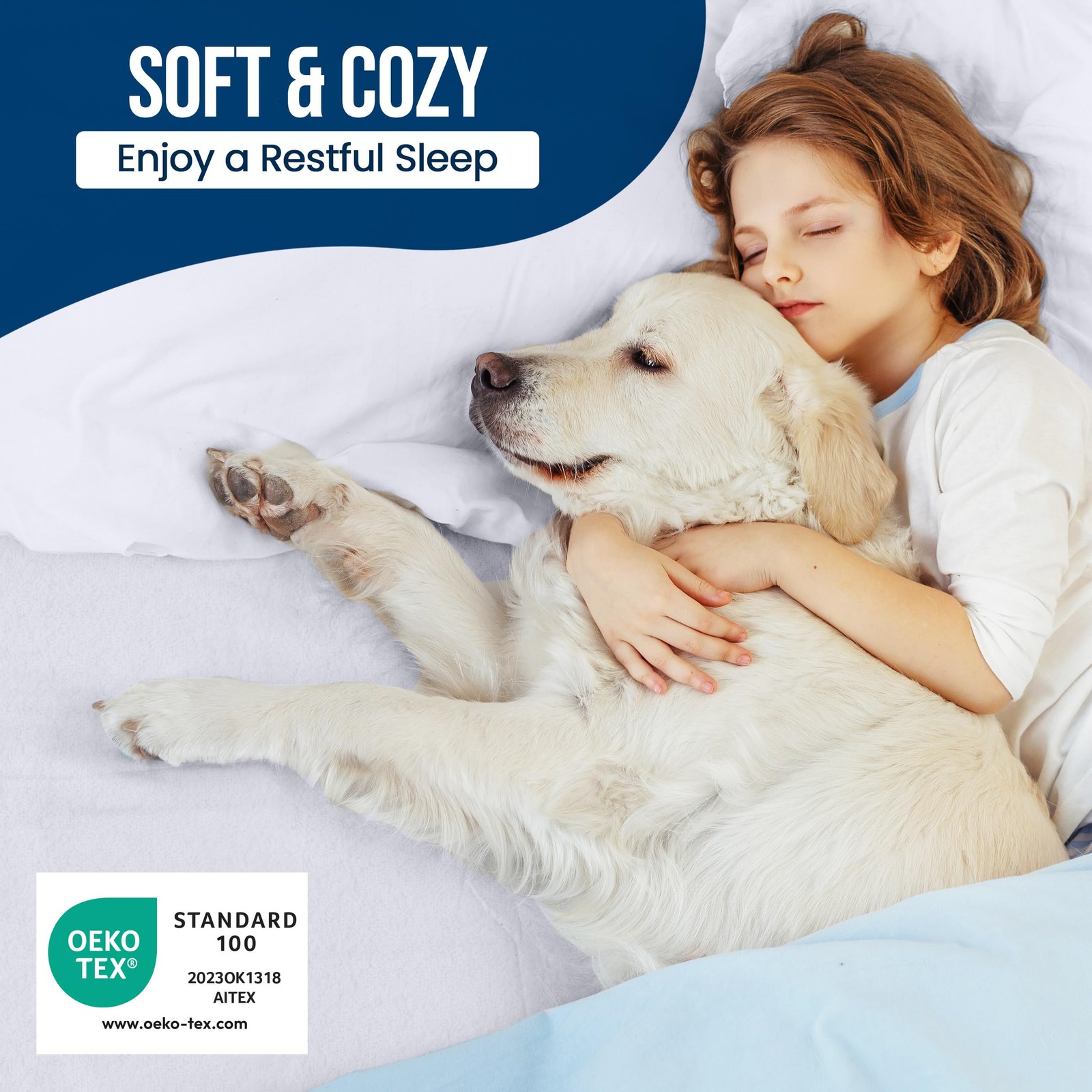 Twin Size Mattress Protector Waterproof, Premium 200 GSM Terry Twin, White