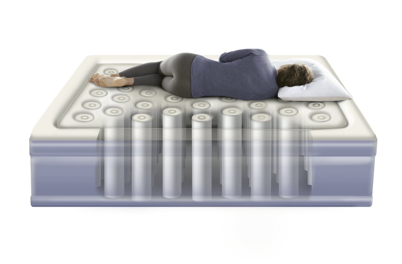Beautyrest Silver 18″ Sensa-Lux Dual Coil Pillow Top Air Mattress-Queen Size
