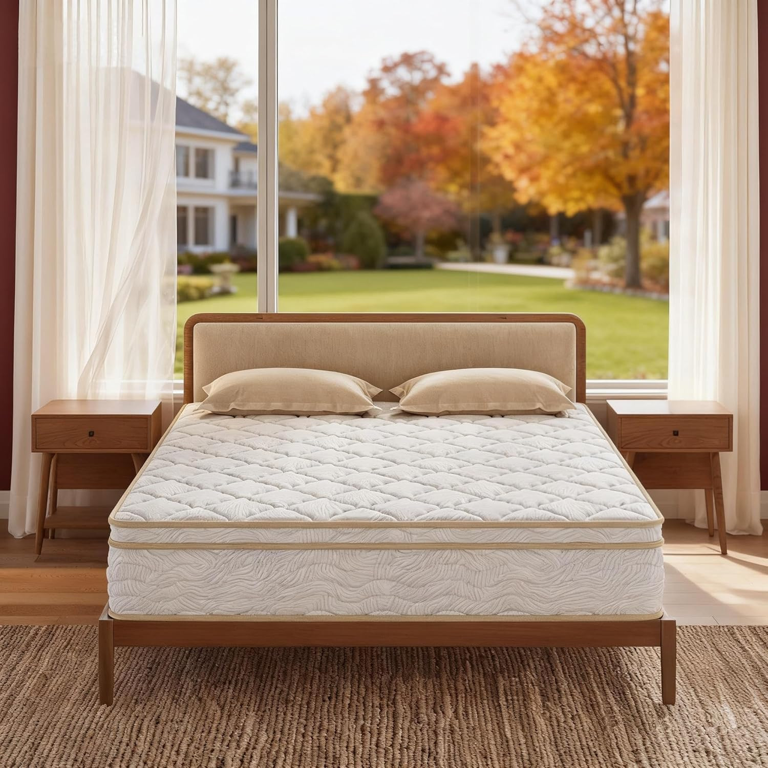 12-Inch Queen Hybrid Mattress in a Box, Medium Firm, Gel Memory Foam + Pocketed