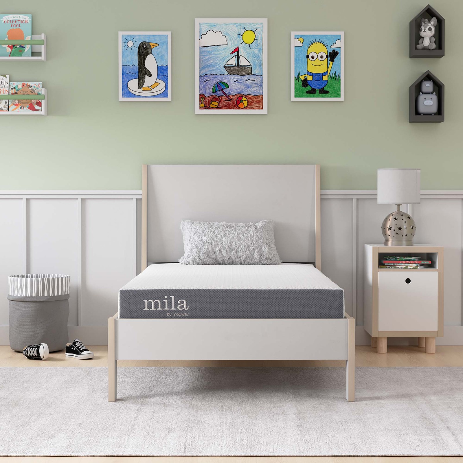 Modway Mila Firm 6″ Fiberglass Free Memory Foam Narrow Twin Mattress