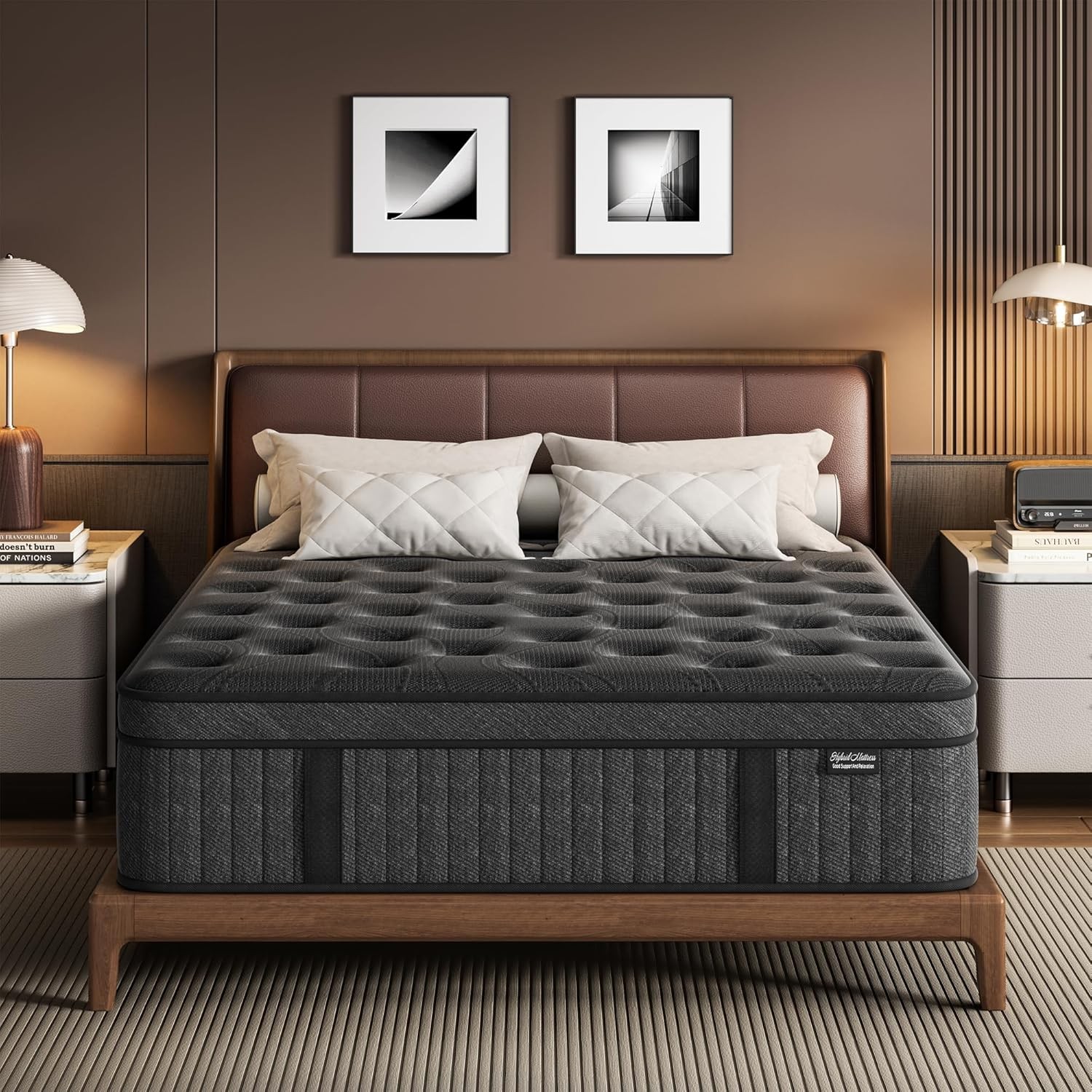 Twin Mattress 10 Inch Springs Matress Bed in a Box Soft & Breathable Pressure