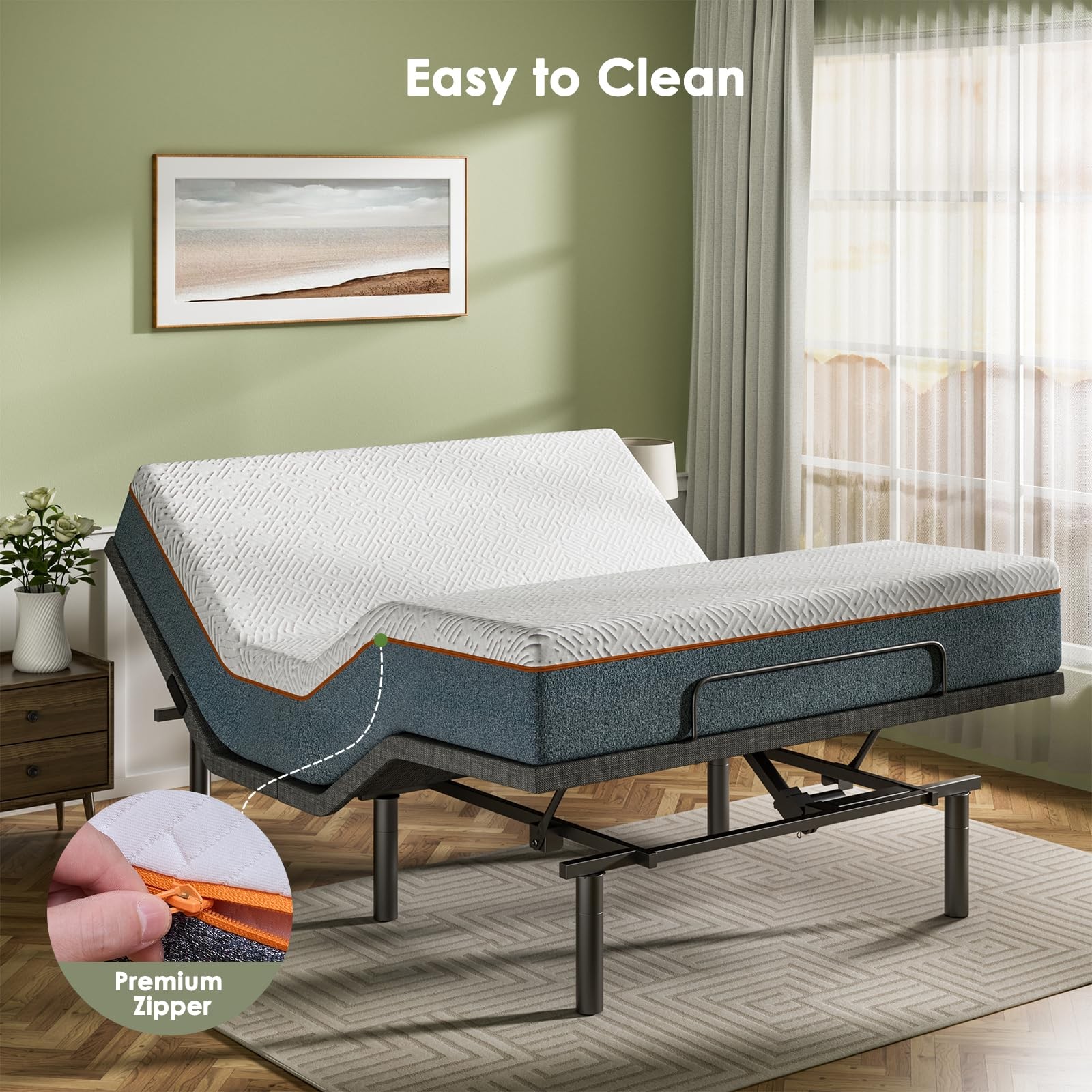 6 Inch Queen Size Mattress, Cooling Gel Memory Foam, Fiberglass Free Breathab…
