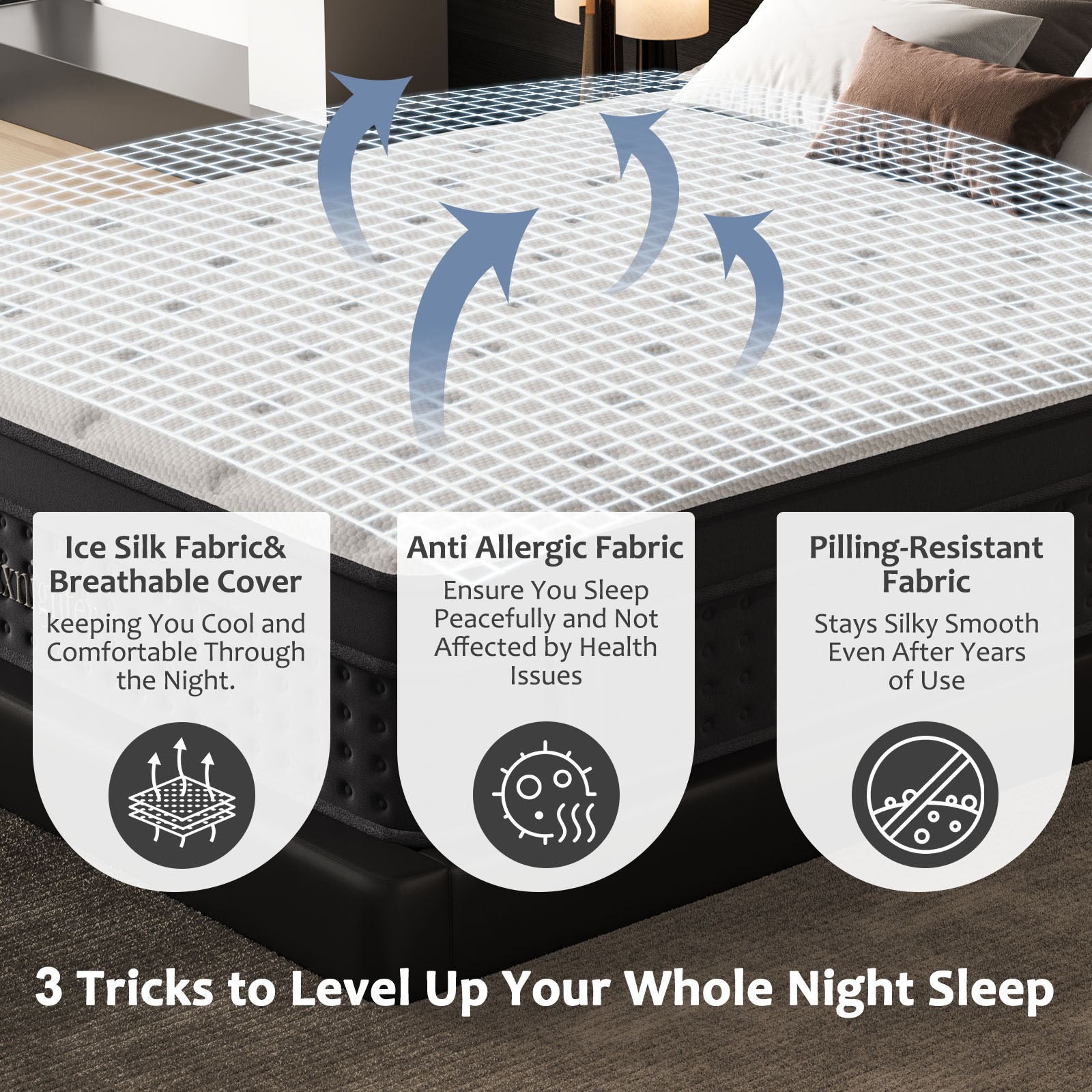 Twin Size Mattress, 12 Inch Twin Mattress in a Box, Cooling Matress with Memory