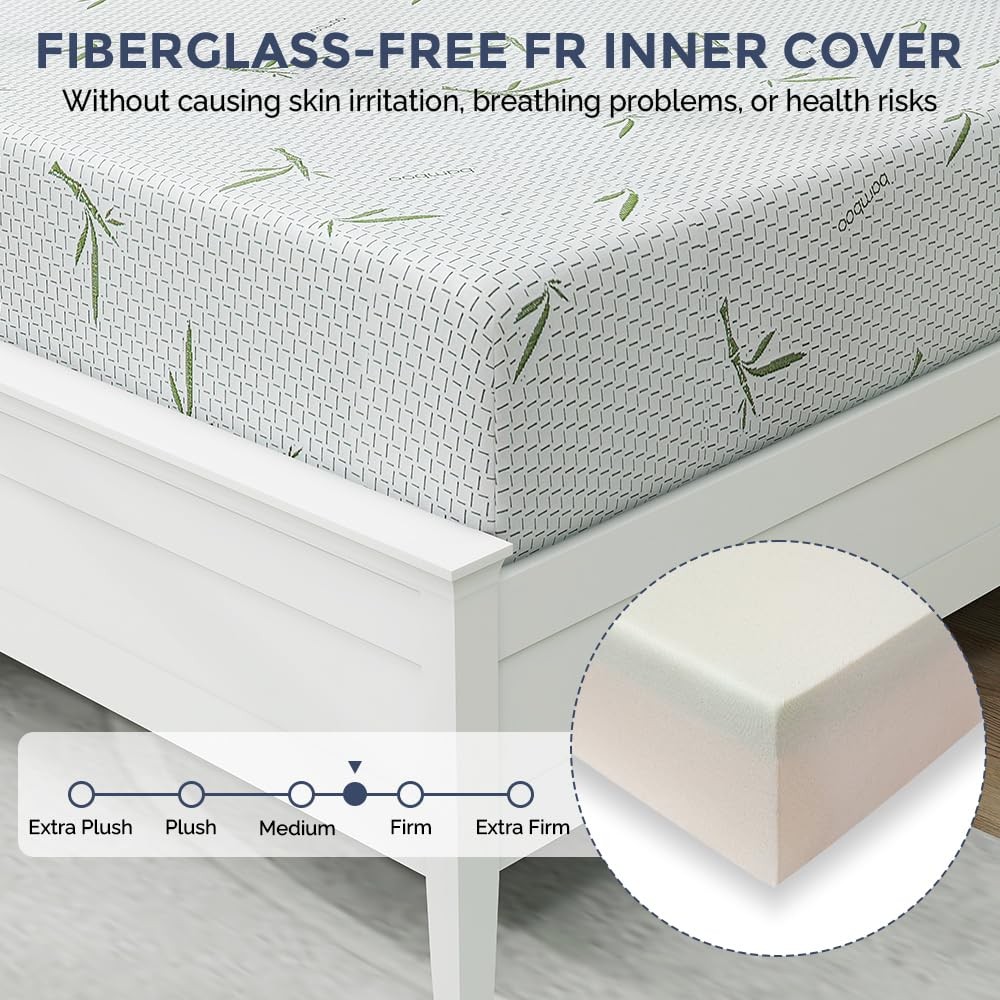 Twin Mattress, 5 Inch Green Tea Gel Memory Foam Mattress for Kids with Breath…