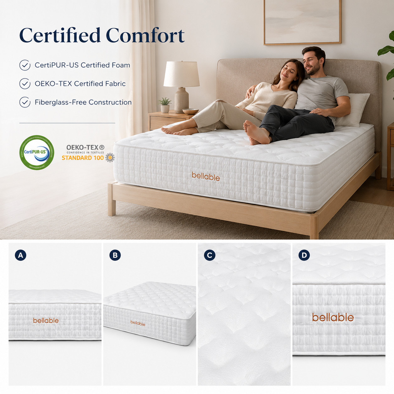 Queen Mattress 14 Inch Hybrid Mattress in a Box Gel Memory Foam Pocket Spring