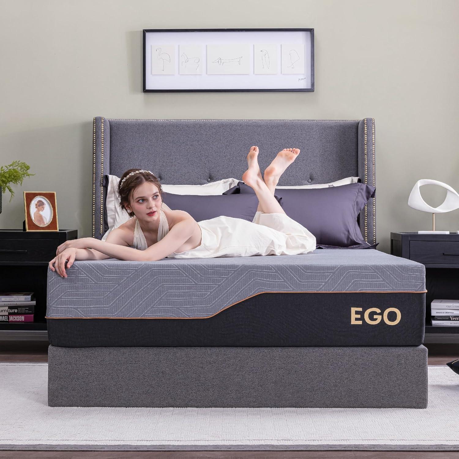 14″ Copper Gel Memory Foam Mattress, Full Size, CertiPUR-US, Bed in a Box