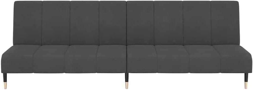 2-Seater Sofa Bed Convertible Sleeper Sofa for Small Space, Dark Gray