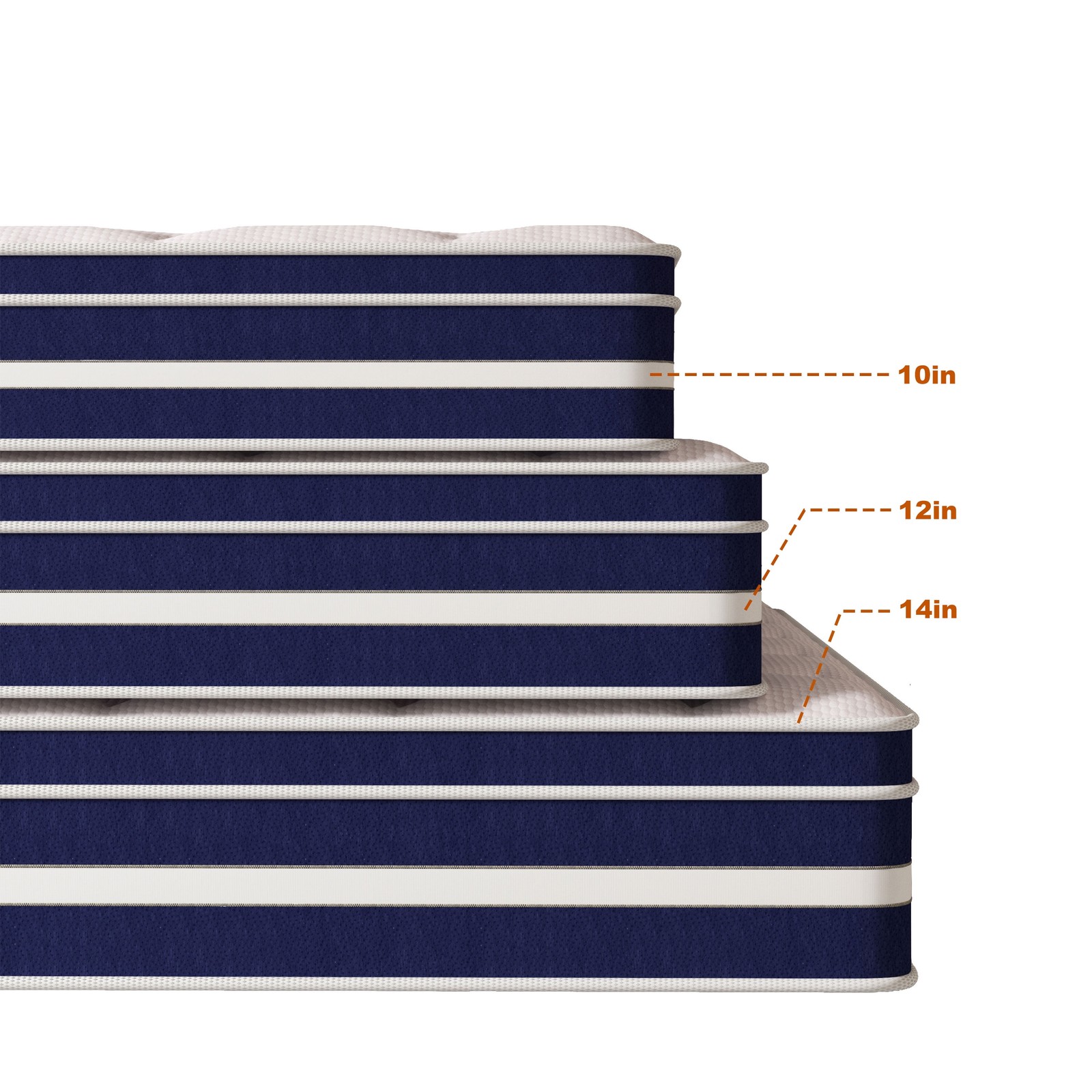 12 Inch Queen Mattress, Memory Foam & Spring Hybrid Medium Comfort