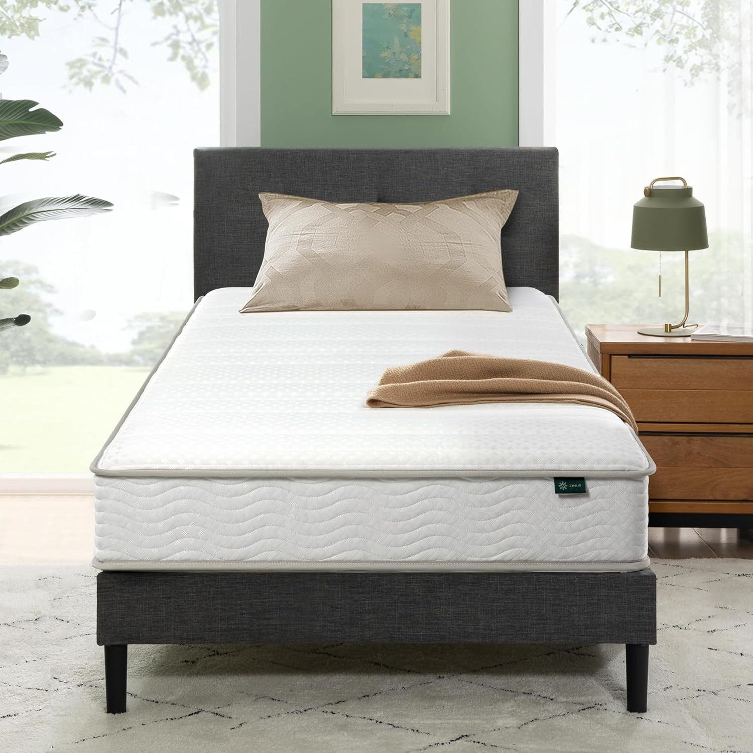 Zinus 6″ Twin XL Hybrid Mattress – Medium Firm, Safe & Durable, Fiberglass Free