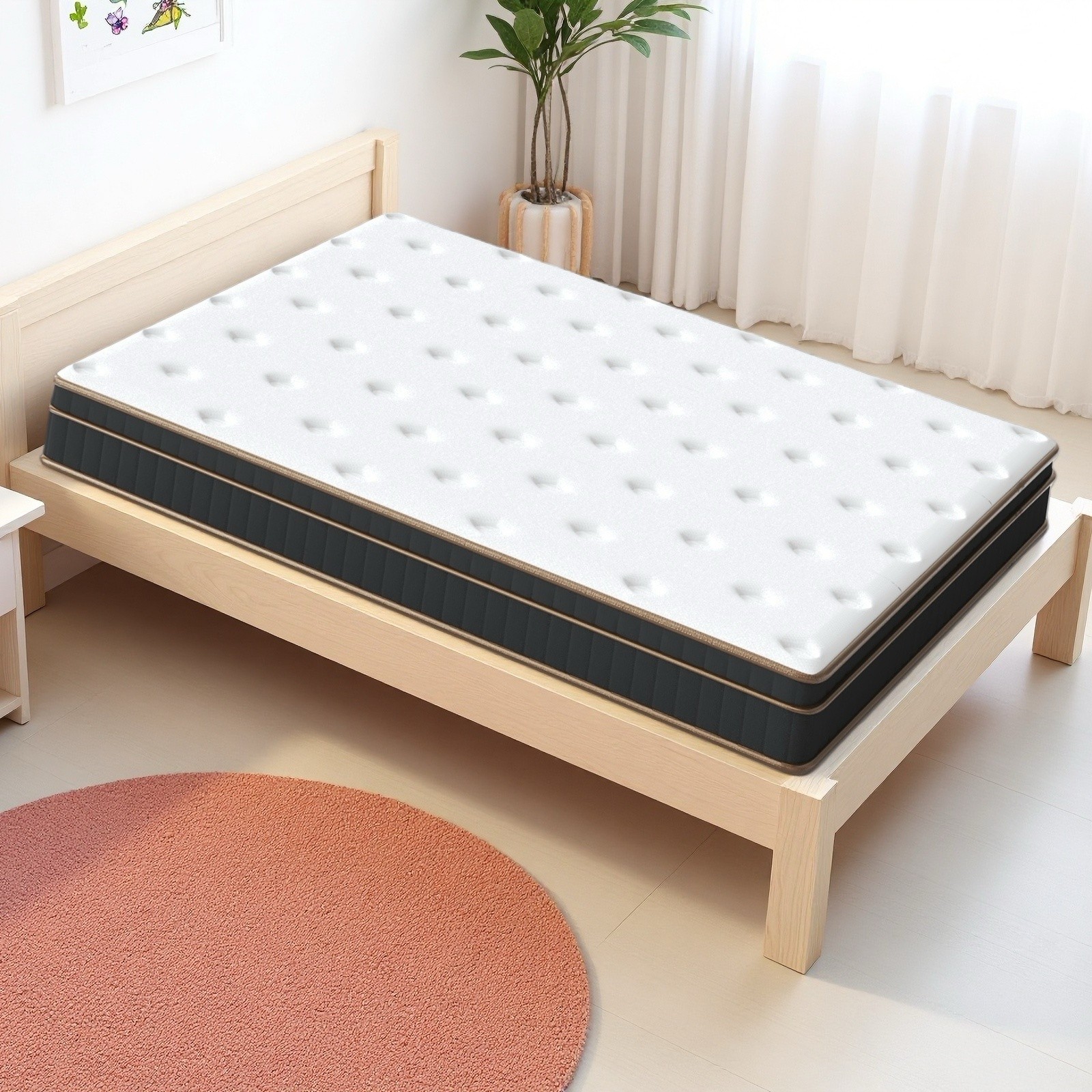 Queen Innerspring Mattress 12″ – Medium Firm Breathable For Dorms Guests
