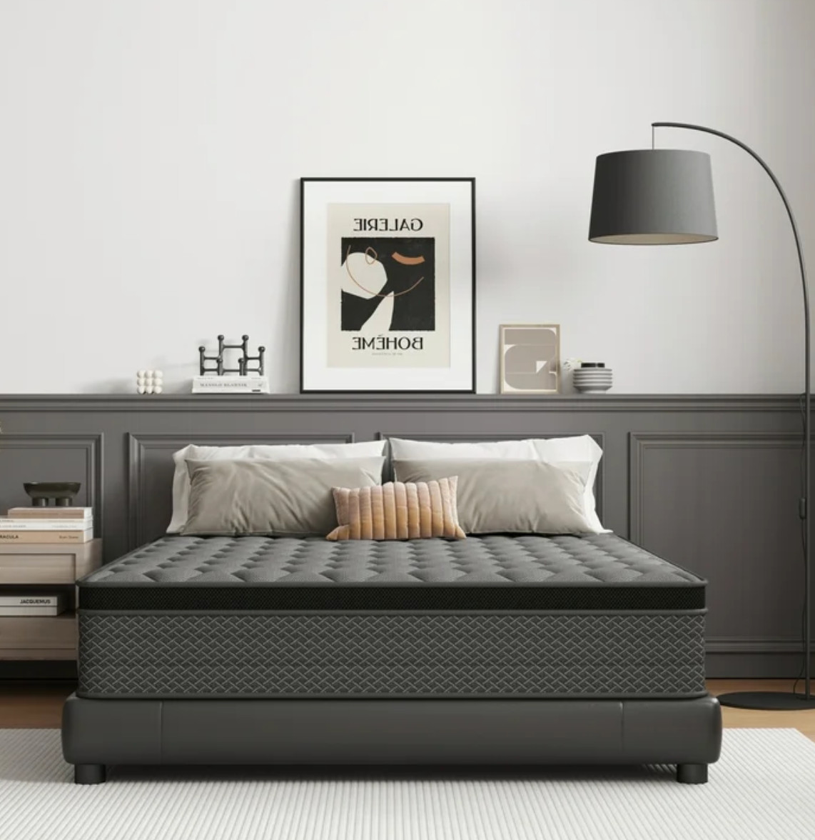 12″ Twin Colchon Gel Memory Foam Hibrido Cama Twin Mattress Hybrid Medium Firm