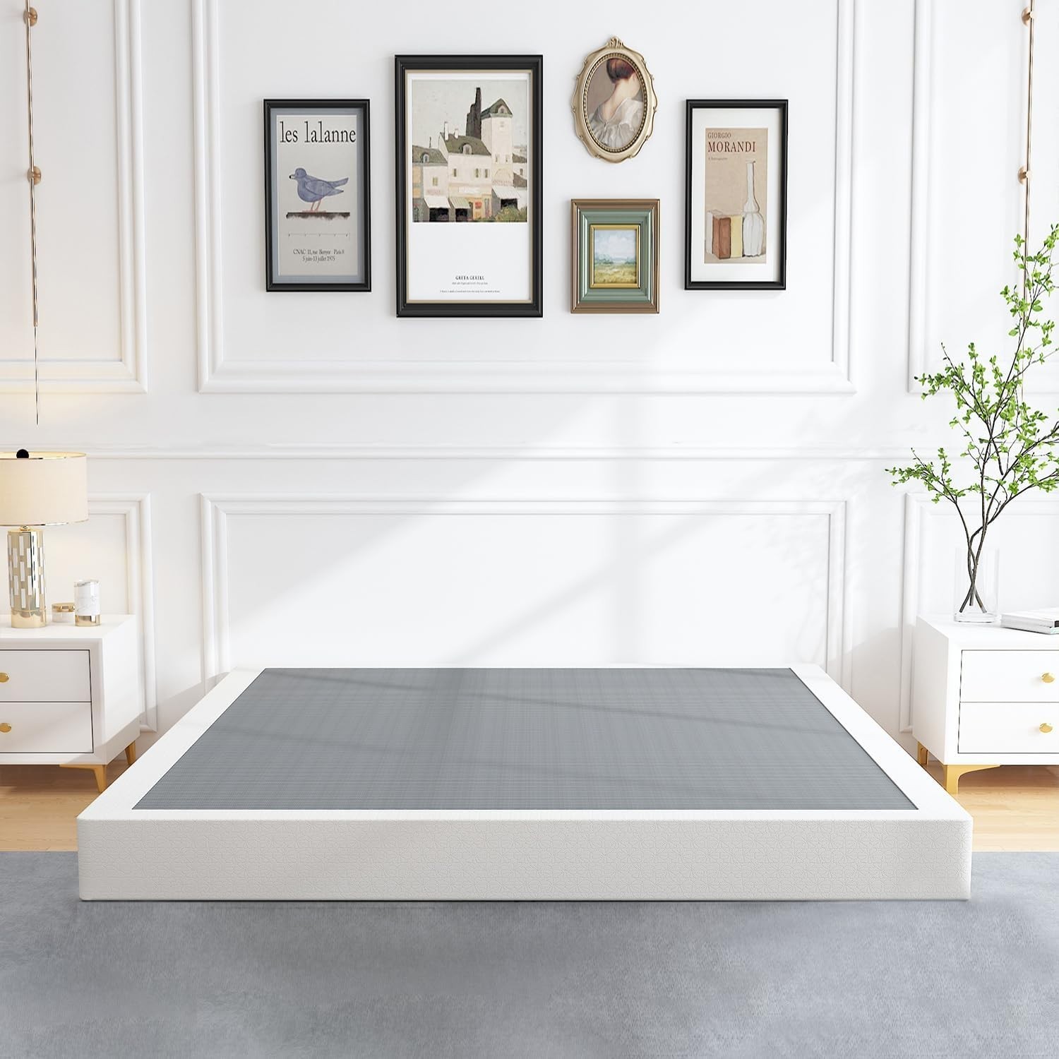 Queen 5-Inch Heavy Duty Metal Box Spring Mattress Foundation, Max 3000lbs, No…