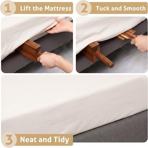 Mattress Lifter & Bed Maker Tool – Sheet Changing Wedge, Tucking Paddle, Allevia