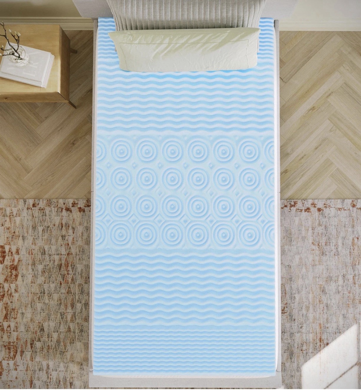 2 Inch Cooling Gel Infused 5-Zone Memory Foam Mattress Topper – Twin XL