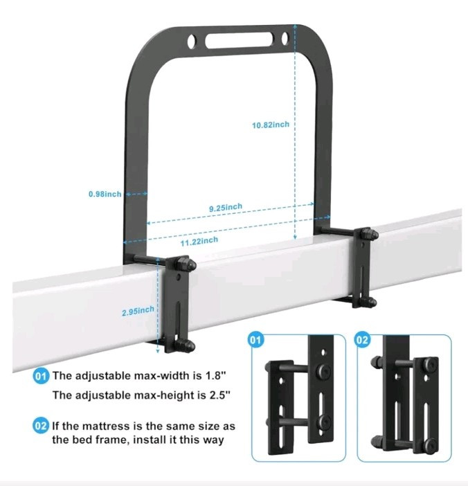 Mattress Retainer Bars and Bedside Caddy