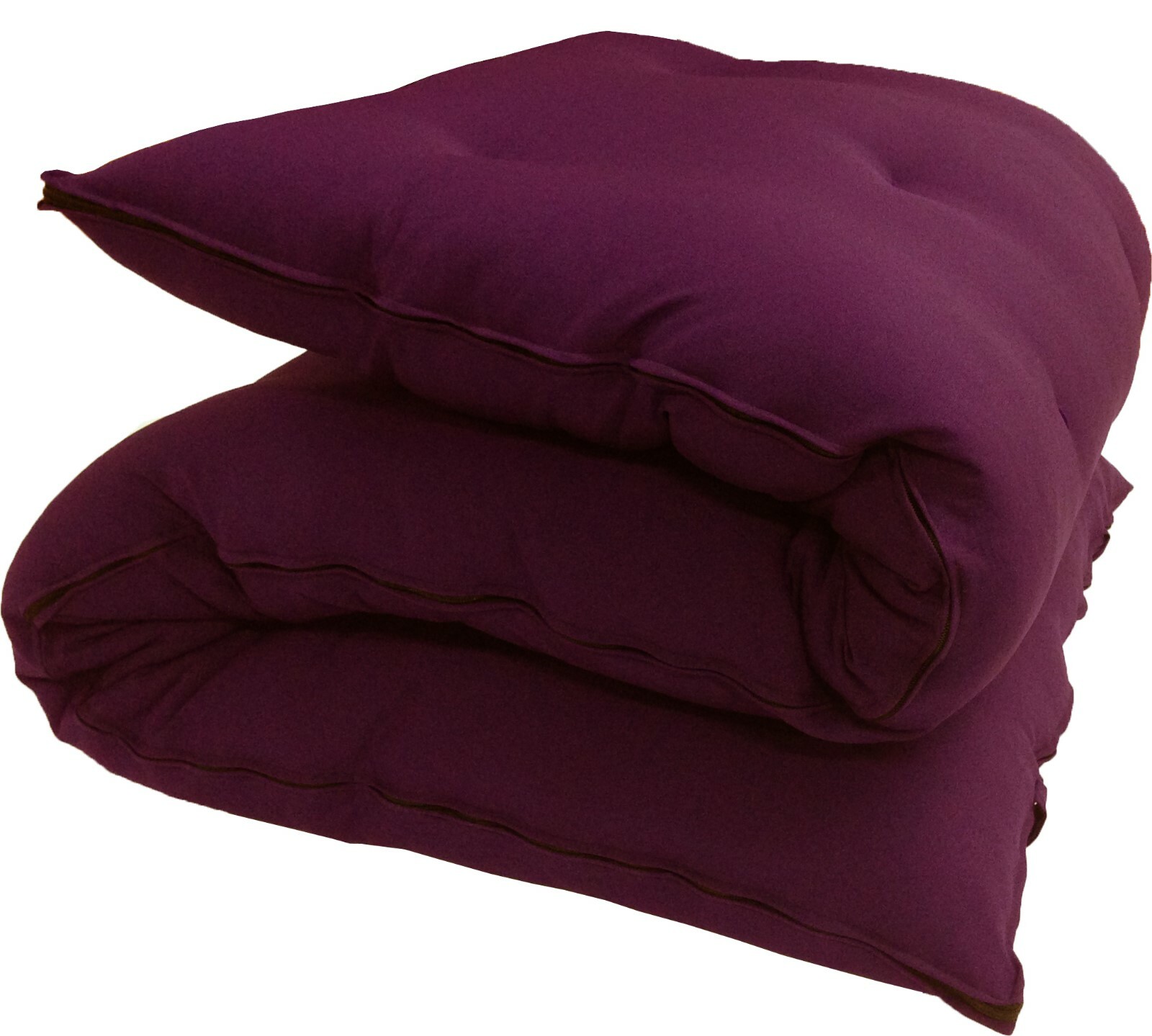 King Size Japanese Floor Rolling Futon Mattresses, Cotton Pads 3x72x80 Burgundy