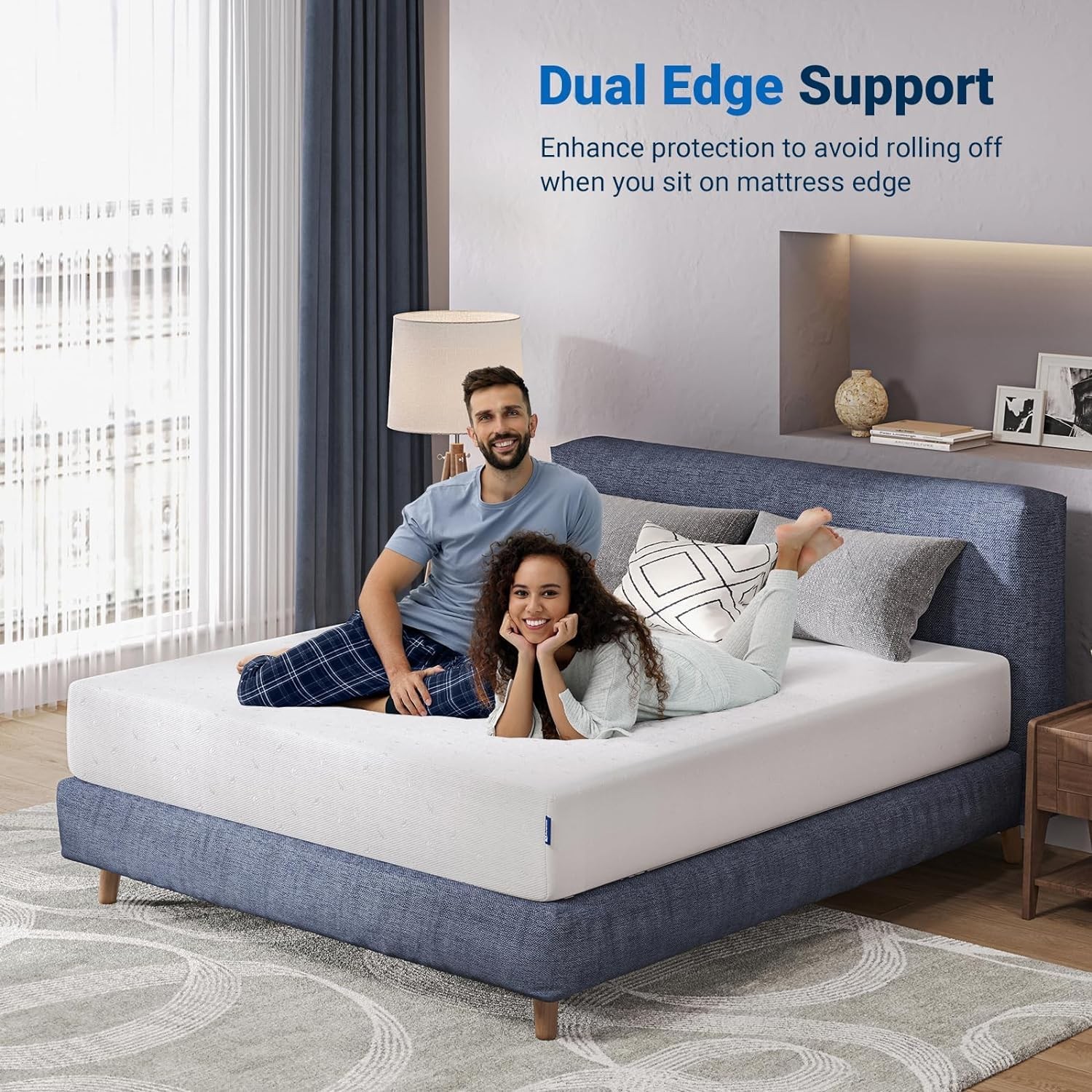 10 Inch Full Size Memory Foam Mattress, Medium Firmness, White, Full Size, Ce…