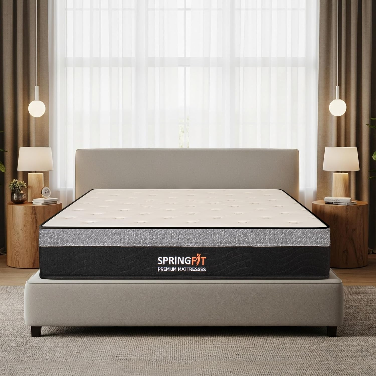 Medium Firm Queen Comfort Hybrid Pocket Spring Mattress – Certipur-Us Approved