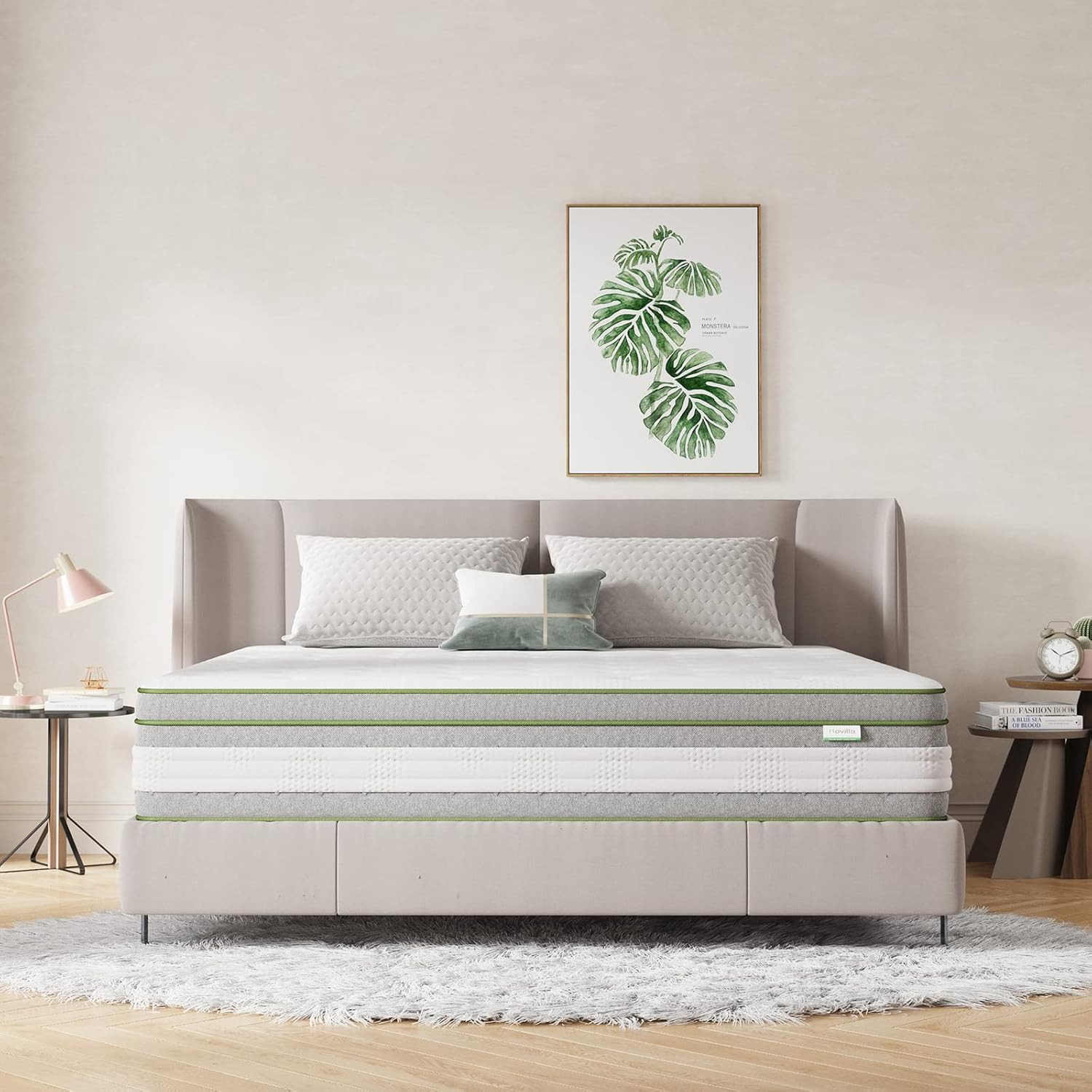 12″ King Hybrid Mattress – Gel Memory Foam & Pocket Coils for Ultimate Comfort